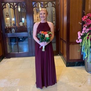 Wine / burgundy / maroon bridesmaids dress